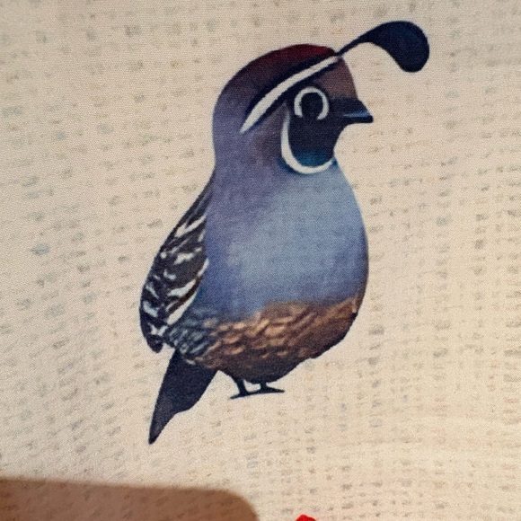 Bird Print Long-Sleeve Shirt - White with Multicolor Birds - Picture 12 of 12